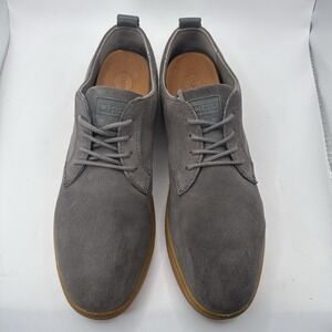 CLAE‎ Ellington Derby Sneakers Gray Suede Gum Soles Men's 9 Casual Comfort EUC